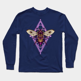 Purple Bee Ornament Long Sleeve T-Shirt